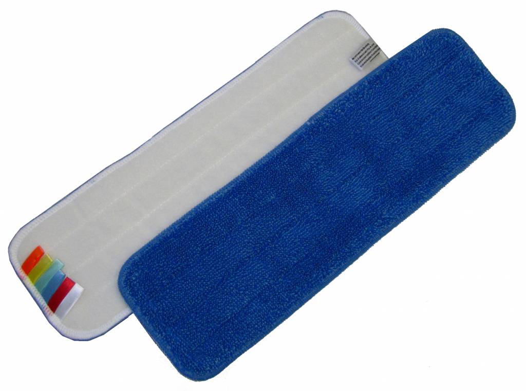 MOP MICROFIBRE BLEU POUR SUPPORT VELCRO 40 CM - POUR SYSTEME ZAPA