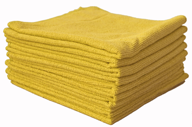 CHIFFON MICROFIBRES 40x40CM - JAUNE - 10 PIECES
