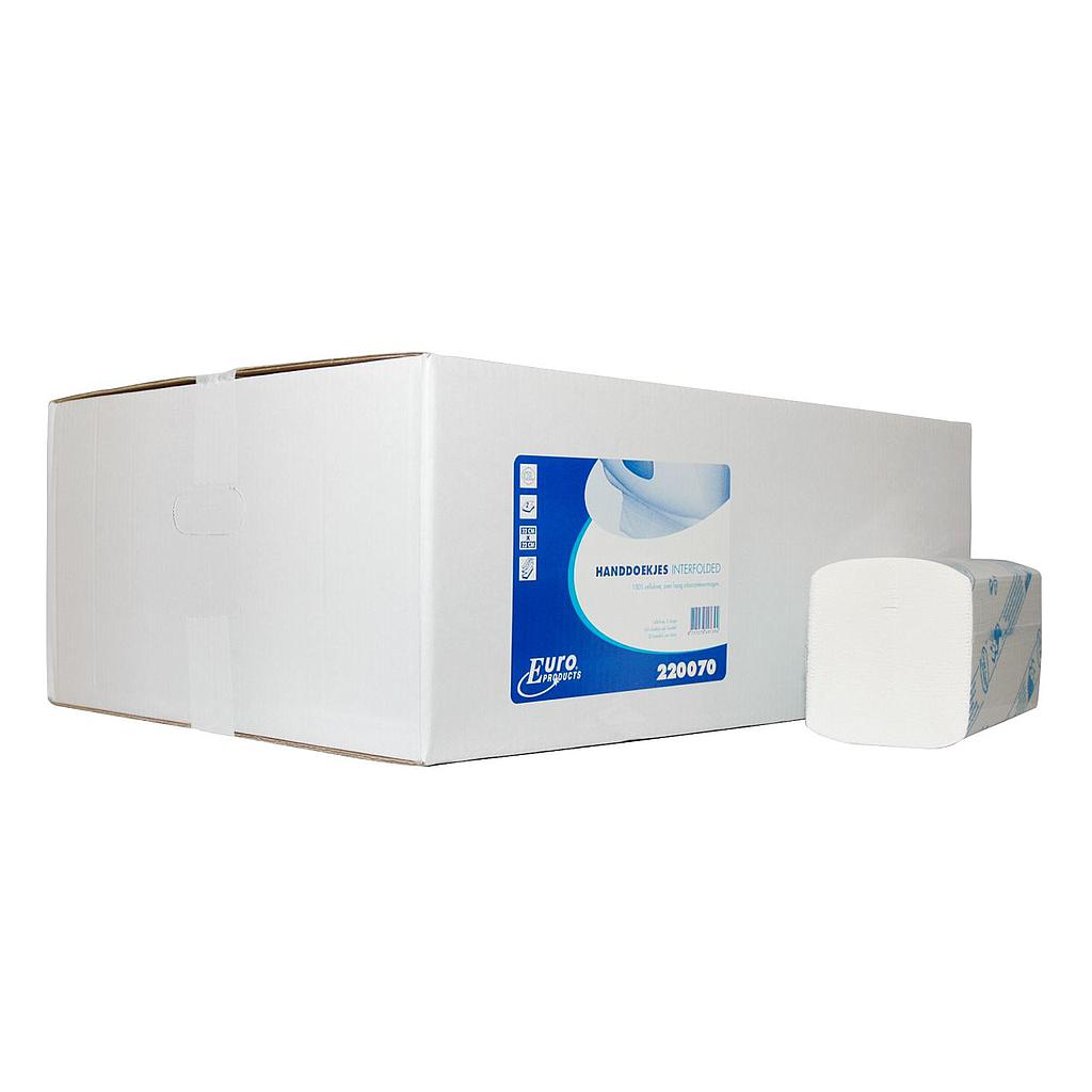 MTS - PAPIER MAINS ECO INTERFOLDED - BLANC - 32X21CM - 20X160 PIECES