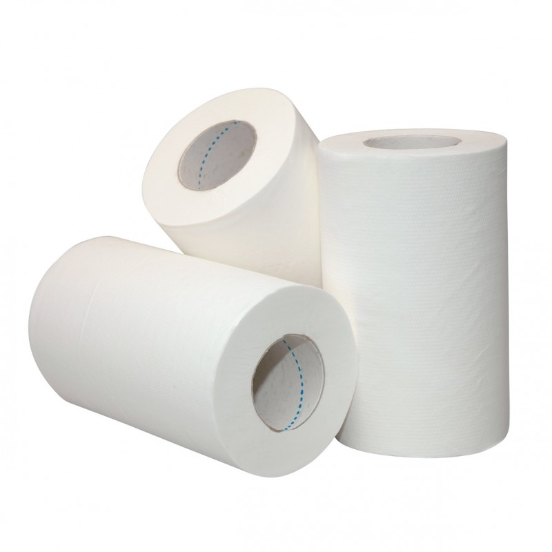 MTS - 12 MINI ROULEAUX MONDO - 1 PLI - BLANC - 120Mx20CM
