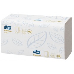Tork Xpress® Essuie-mains Multifold Doux 2 plis Blanc H2 Premium 21 x 150 feuilles