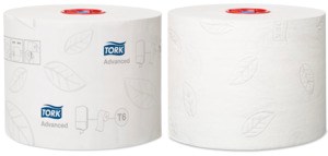 Tork Papier Toilette Rouleau Mid-size 2 plis Blanc T6 Advanced 27 rol
